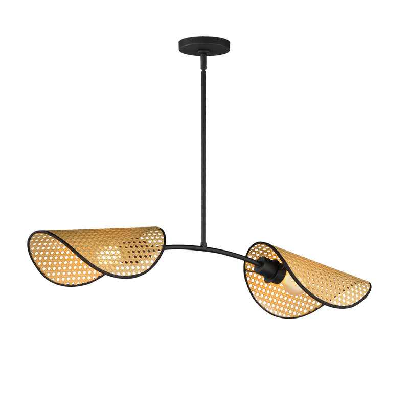 Maxim 12632NABK Bonnet 2 Light Chandelier | Black