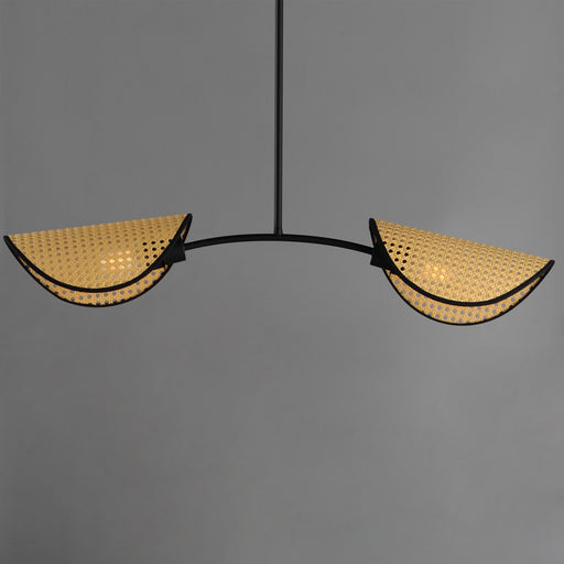 Maxim 12632NABK Bonnet 2 Light Chandelier | Black