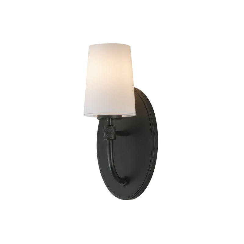 Maxim 12691WTBK Durham 1 Light Sconce | Black