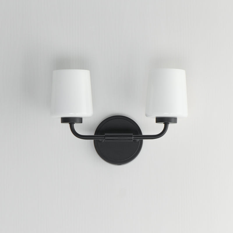 Maxim 12692WTBK Durham 2 Light Sconce | Black