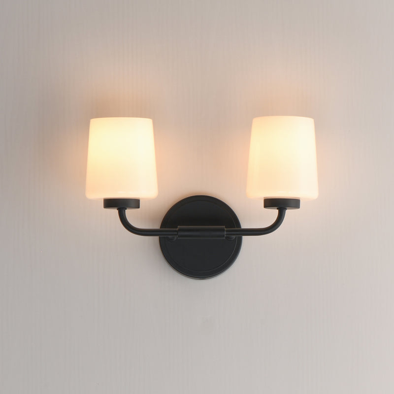 Maxim 12692WTBK Durham 2 Light Sconce | Black