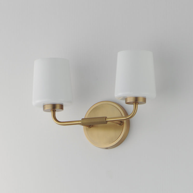 Maxim 12692WTNAB Durham 2 Light Sconce | Natural Aged Brass