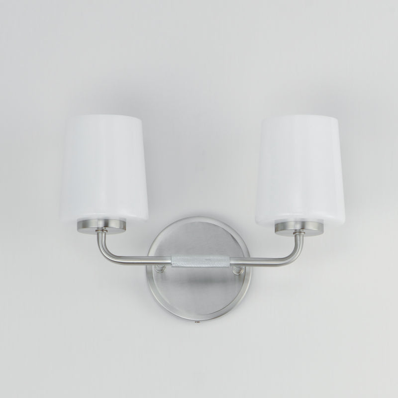 Maxim 12692WTSN Durham 2 Light Bath Vanity | Satin Nickel