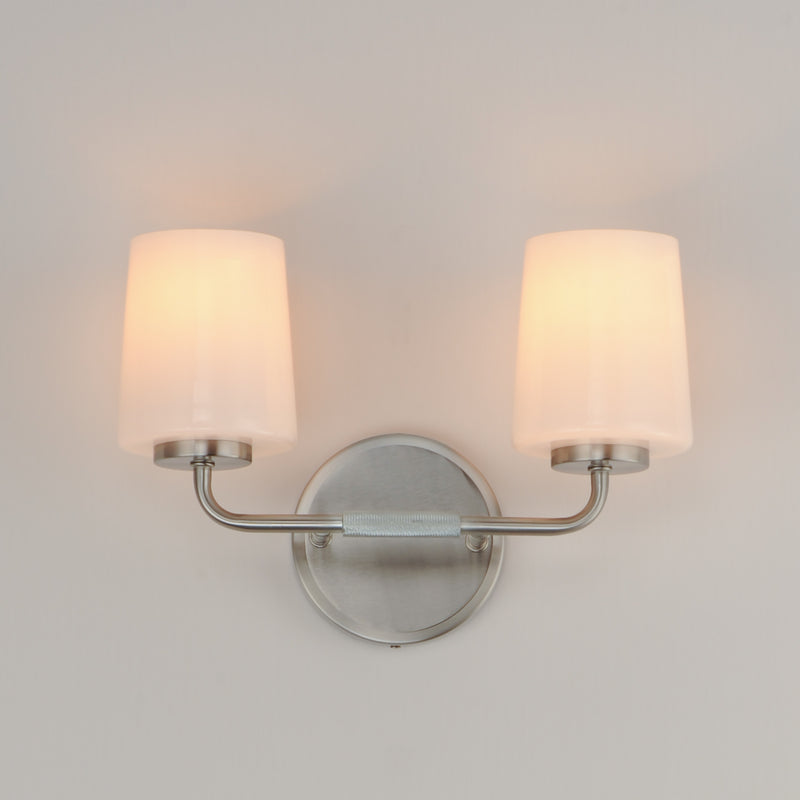 Maxim 12692WTSN Durham 2 Light Bath Vanity | Satin Nickel