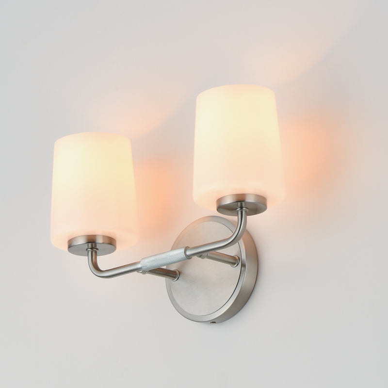 Maxim 12692WTSN Durham 2 Light Bath Vanity | Satin Nickel