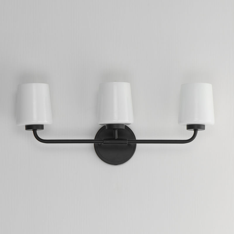 Maxim 12693WTBK Durham 3 Light Bath Vanity | Black