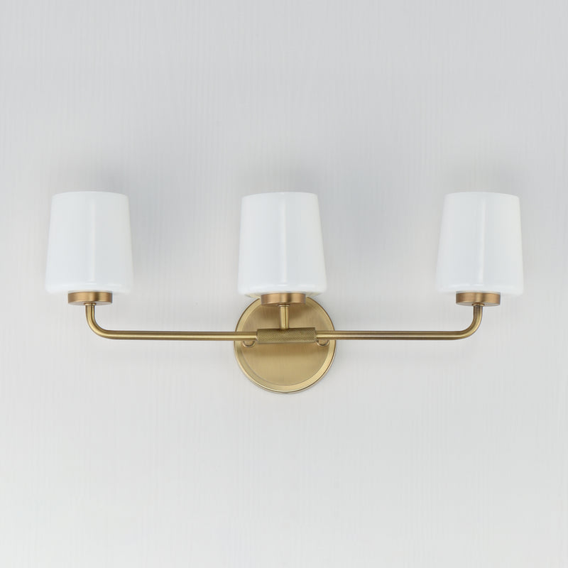 Maxim 12693WTNAB Durham 3 Light Bath Vanity | Natural Aged Brass