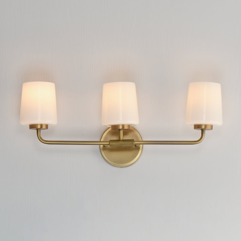 Maxim 12693WTNAB Durham 3 Light Bath Vanity | Natural Aged Brass