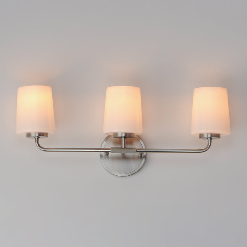 Maxim 12693WTSN Durham 3 Light Bath Vanity | Satin Nickel
