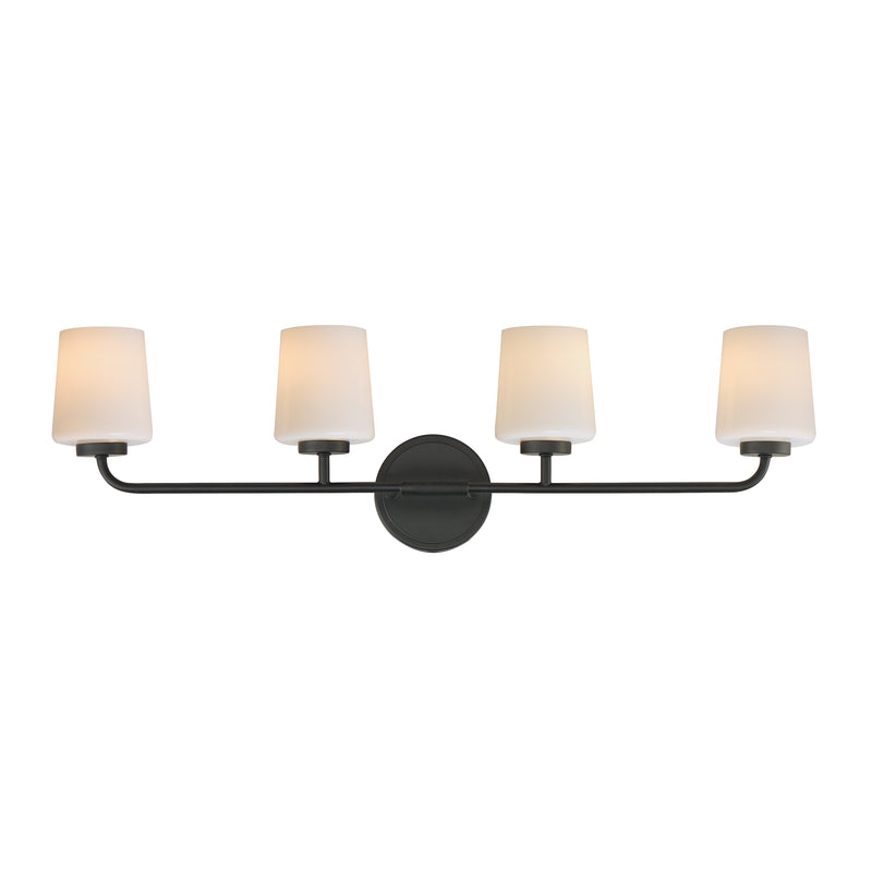 Maxim 12694WTBK Durham 4 Light Bath Vanity | Black