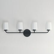 Maxim 12694WTBK Durham 4 Light Bath Vanity | Black