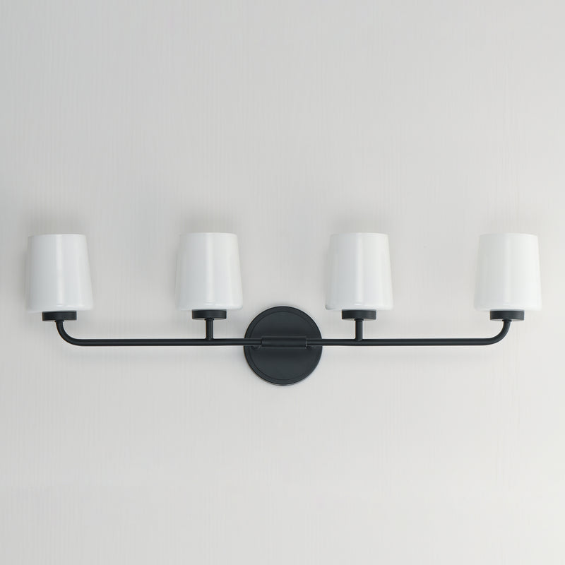 Maxim 12694WTBK Durham 4 Light Bath Vanity | Black