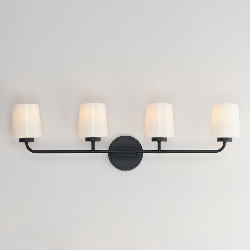 Maxim 12694WTBK Durham 4 Light Bath Vanity | Black