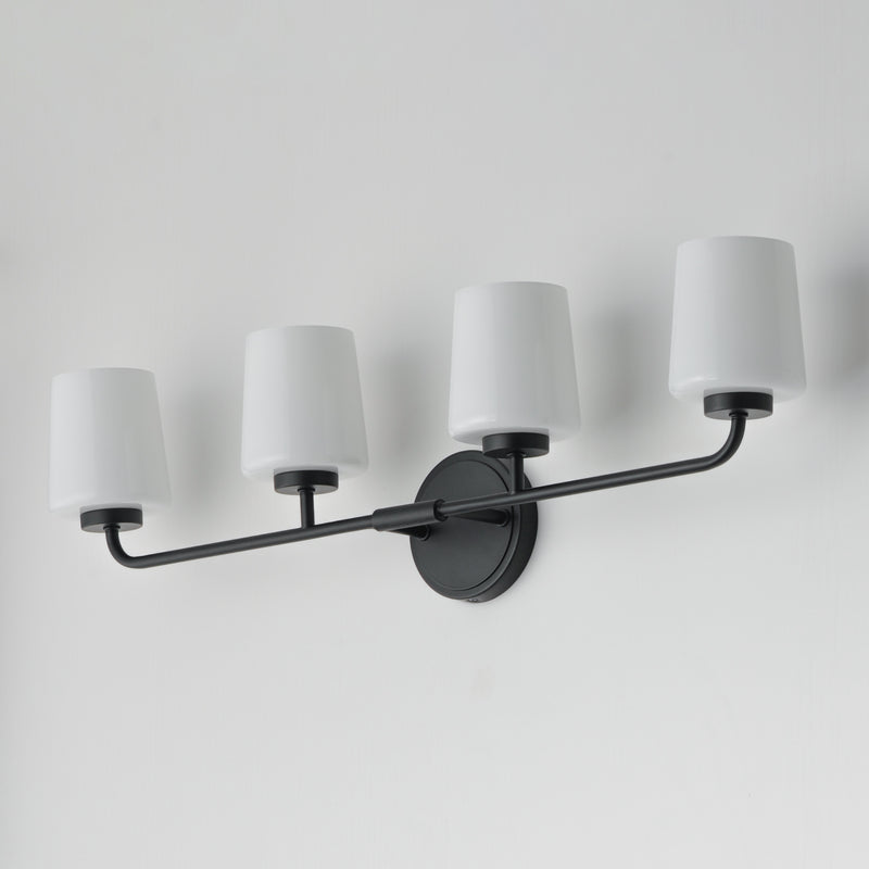 Maxim 12694WTBK Durham 4 Light Bath Vanity | Black