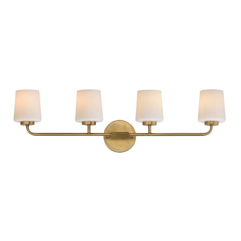 Maxim 12694WTNAB Durham 4 Light Bath Vanity | Natural Aged Brass
