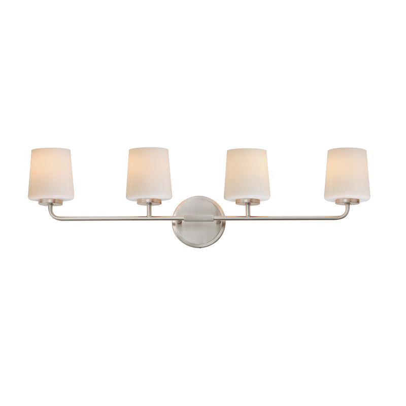 Maxim 12694WTSN Durham 4 Light Bath Vanity | Satin Nickel
