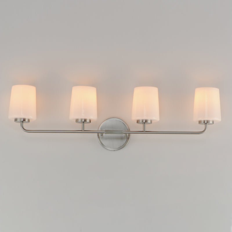 Maxim 12694WTSN Durham 4 Light Bath Vanity | Satin Nickel