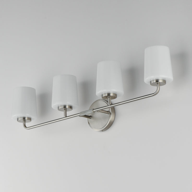 Maxim 12694WTSN Durham 4 Light Bath Vanity | Satin Nickel