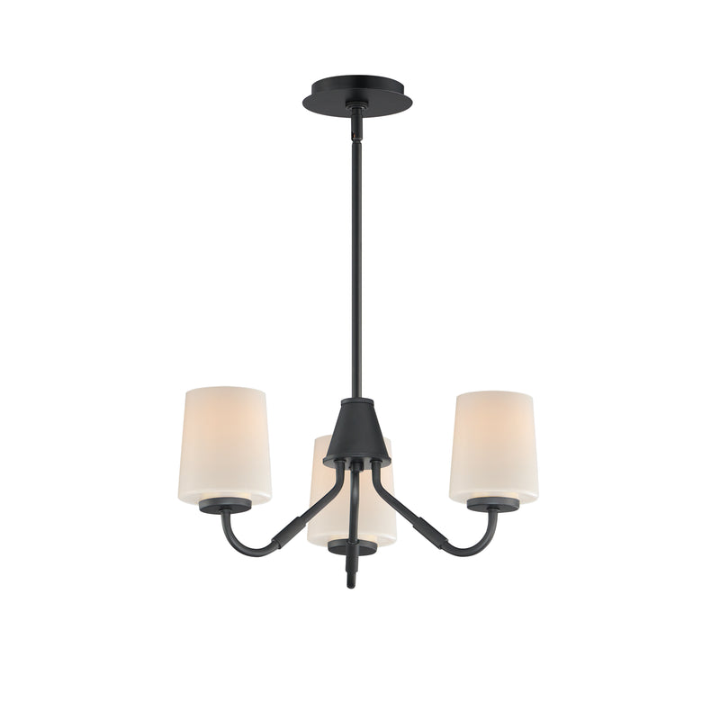 Maxim 12695WTBK Durham 3 Light Chandelier | Black