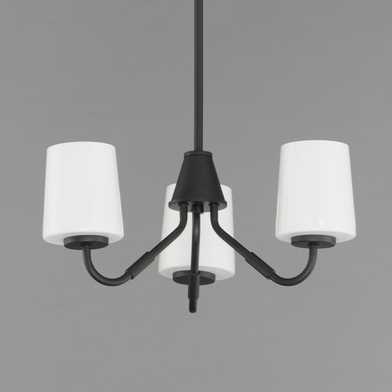Maxim 12695WTBK Durham 3 Light Chandelier | Black