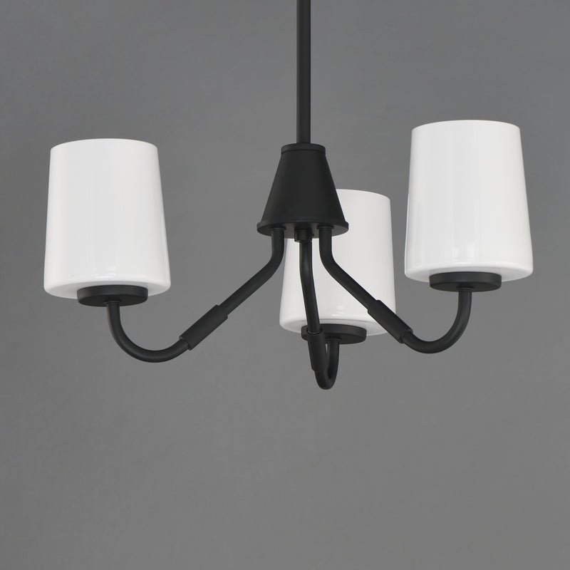 Maxim 12695WTBK Durham 3 Light Chandelier | Black