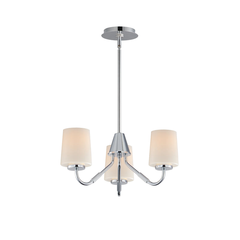 Maxim 12695WTPC Durham 3 Light Chandelier | Polished Chrome