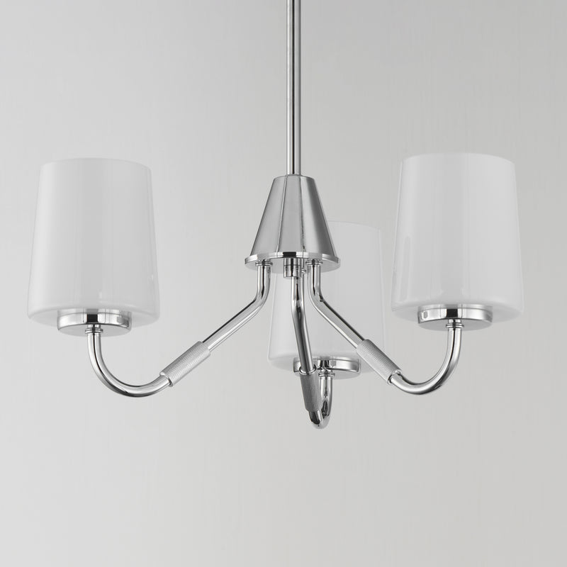 Maxim 12695WTPC Durham 3 Light Chandelier | Polished Chrome