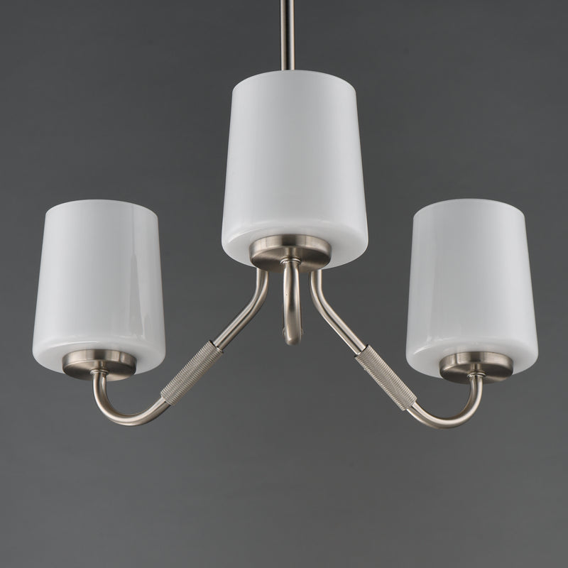 Maxim 12695WTSN Durham 3 Light Chandelier | Satin Nickel