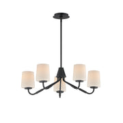 Maxim 12696WTBK Durham 5 Light Chandelier | Black