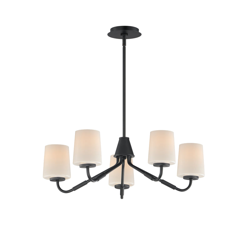 Maxim 12696WTBK Durham 5 Light Chandelier | Black