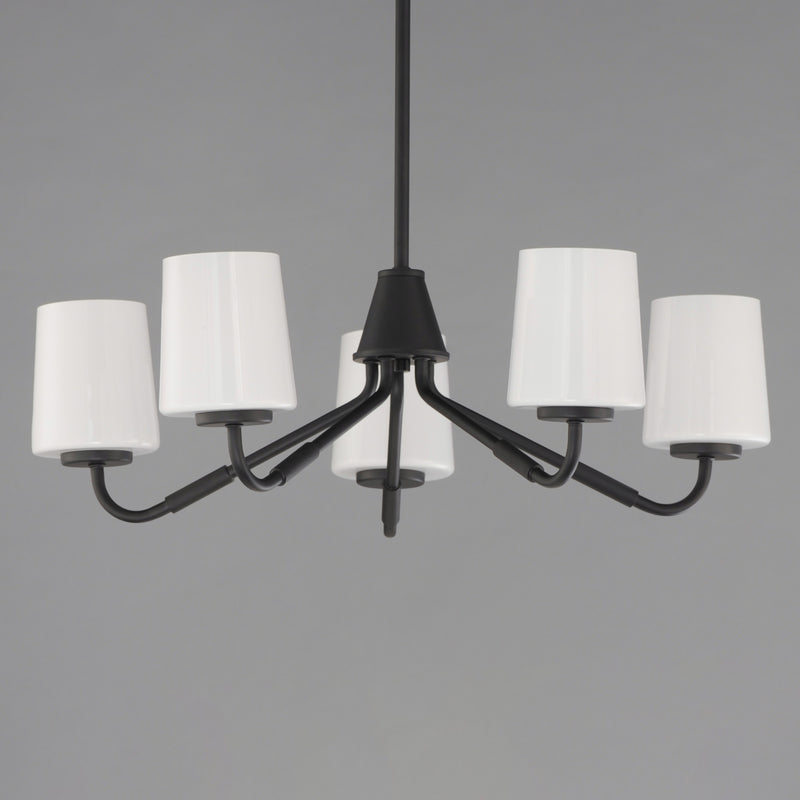 Maxim 12696WTBK Durham 5 Light Chandelier | Black