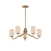 Maxim 12696WTNAB Durham 5 Light Chandelier | Natural Aged Brass