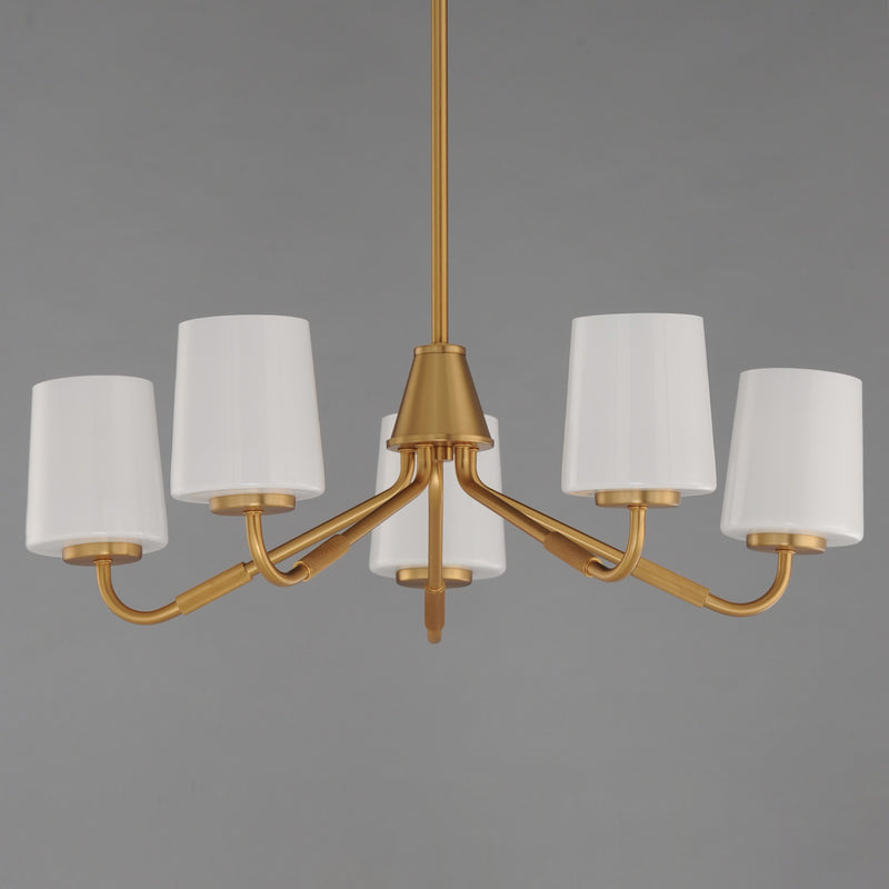 Maxim 12696WTNAB Durham 5 Light Chandelier | Natural Aged Brass