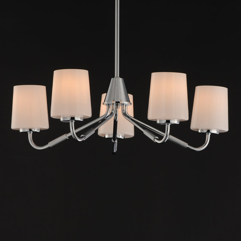 Maxim 12696WTPC Durham 5 Light Chandelier | Polished Chrome