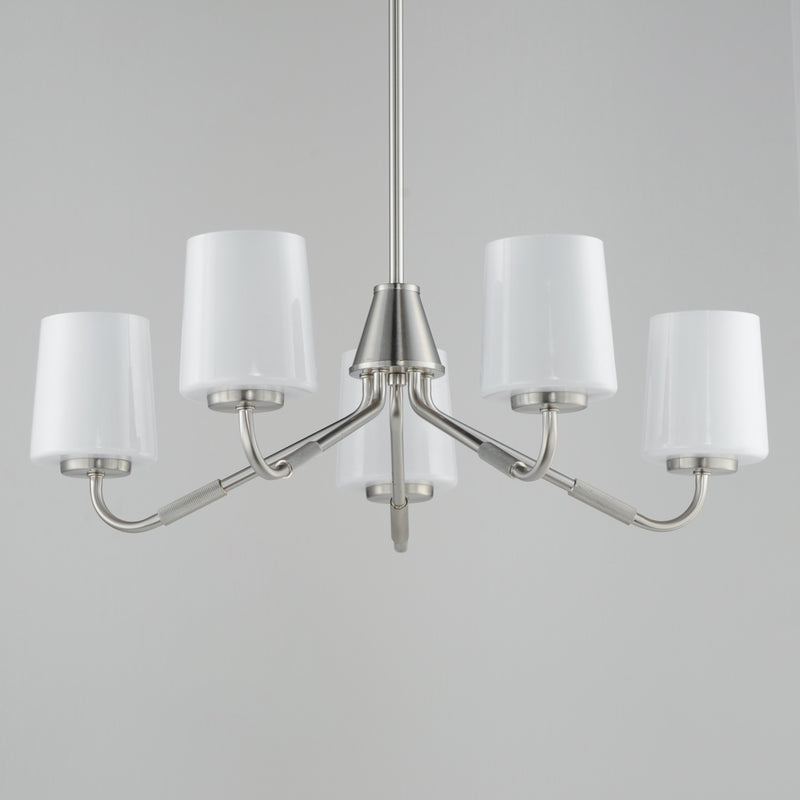 Maxim 12696WTSN Durham 5 Light Chandelier | Satin Nickel