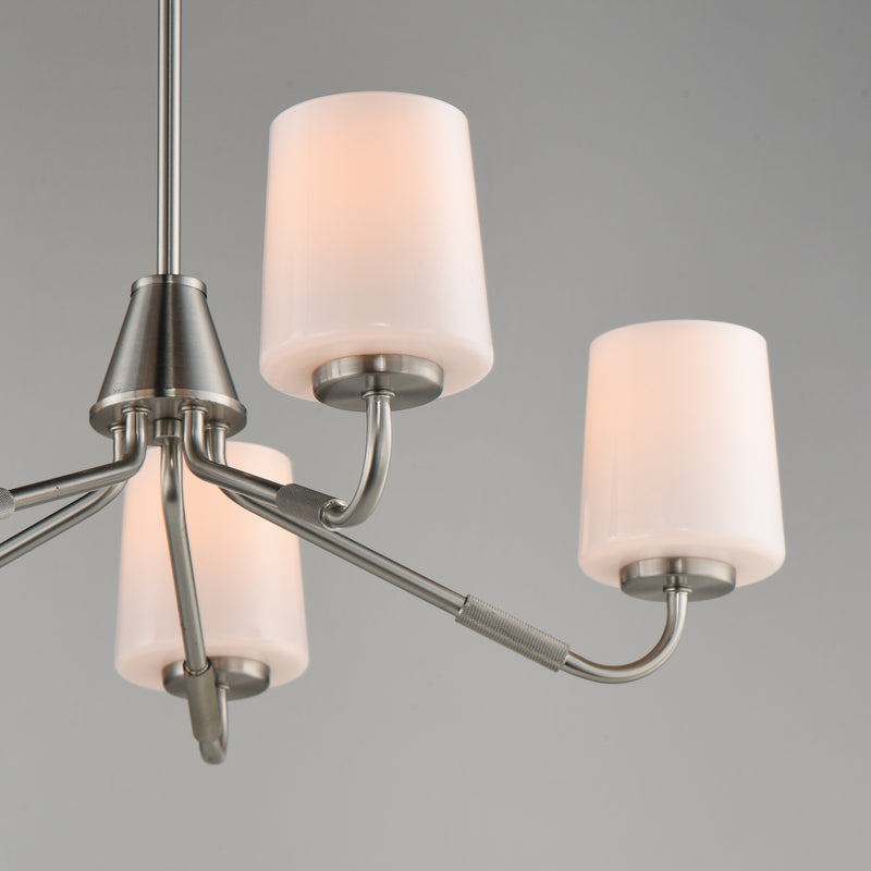 Maxim 12696WTSN Durham 5 Light Chandelier | Satin Nickel