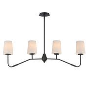 Maxim 12697WTBK Durham 4 Light Linear Chandelier | Black