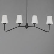 Maxim 12697WTBK Durham 4 Light Linear Chandelier | Black