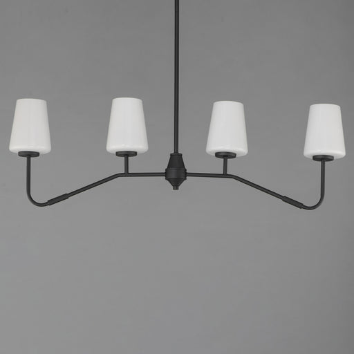Maxim 12697WTBK Durham 4 Light Linear Chandelier | Black