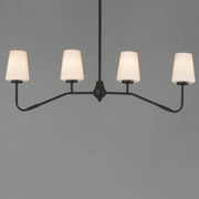Maxim 12697WTBK Durham 4 Light Linear Chandelier | Black