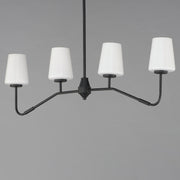Maxim 12697WTBK Durham 4 Light Linear Chandelier | Black