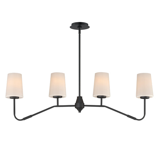 Maxim 12697WTBK Durham 4 Light Linear Chandelier | Black