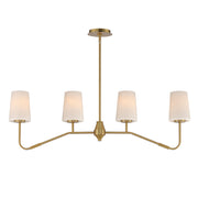 Maxim 12697WTNAB Durham 4 Light Linear Chandelier | Natural Aged Brass