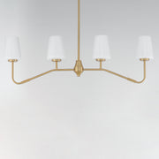 Maxim 12697WTNAB Durham 4 Light Linear Chandelier | Natural Aged Brass