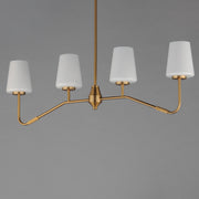 Maxim 12697WTNAB Durham 4 Light Linear Chandelier | Natural Aged Brass