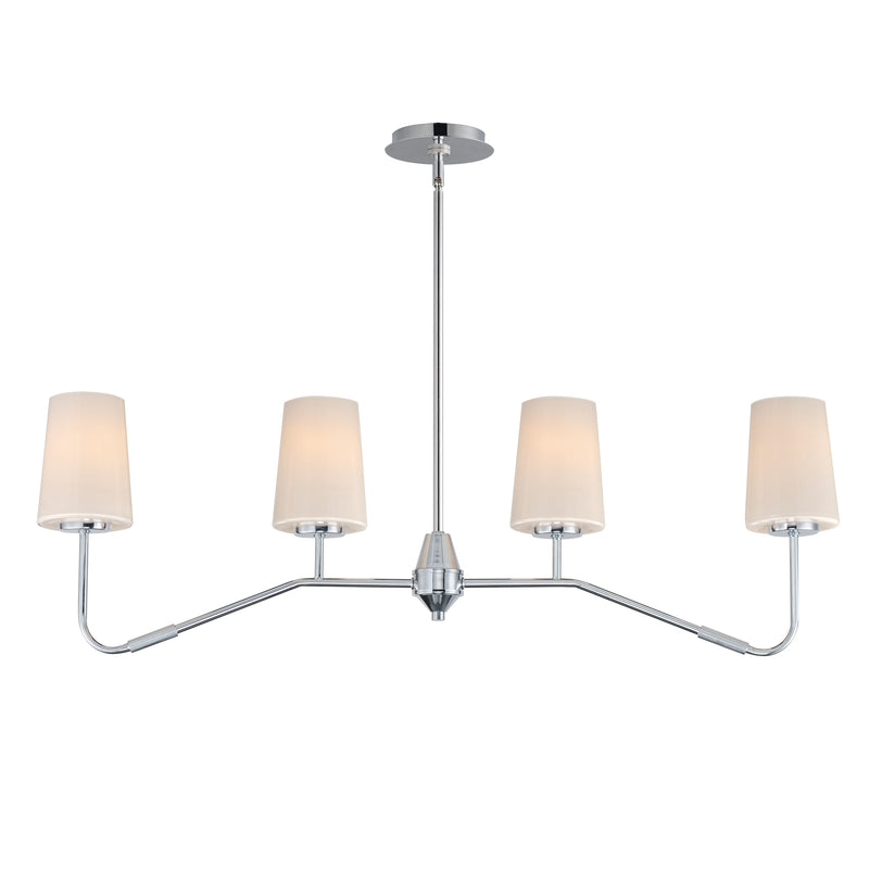 Maxim 12697WTPC Durham 4 Light Linear Chandelier | Polished Chrome