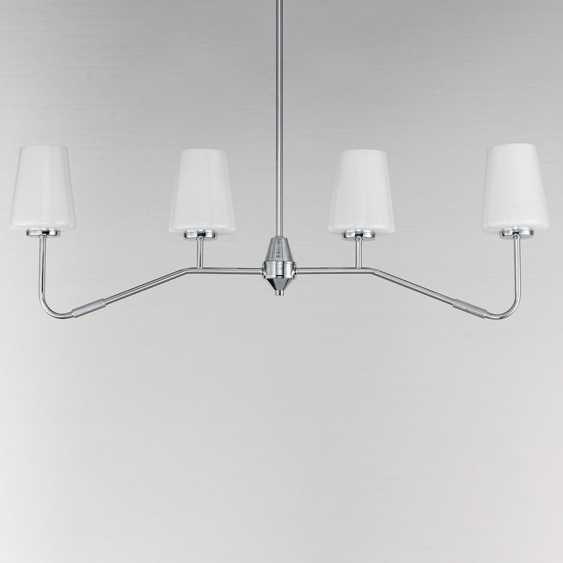 Maxim 12697WTPC Durham 4 Light Linear Chandelier | Polished Chrome
