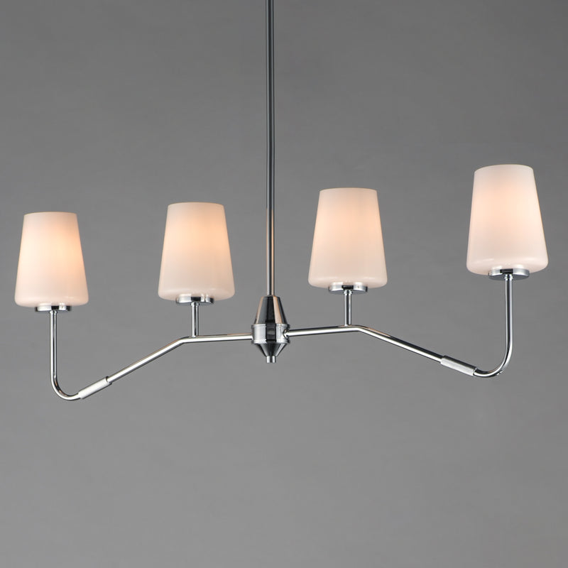 Maxim 12697WTPC Durham 4 Light Linear Chandelier | Polished Chrome