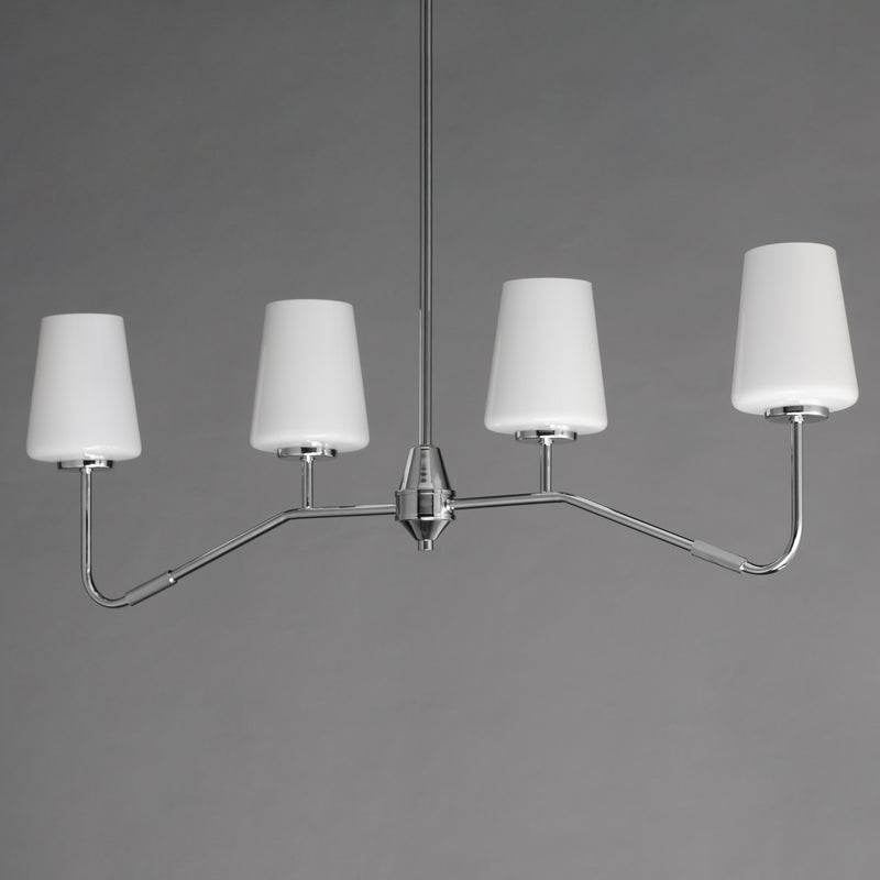 Maxim 12697WTPC Durham 4 Light Linear Chandelier | Polished Chrome