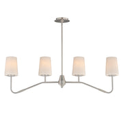 Maxim 12697WTSN Durham 4 Light Linear Chandelier | Satin Nickel